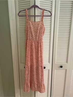 Orange Floral Maxi Dress